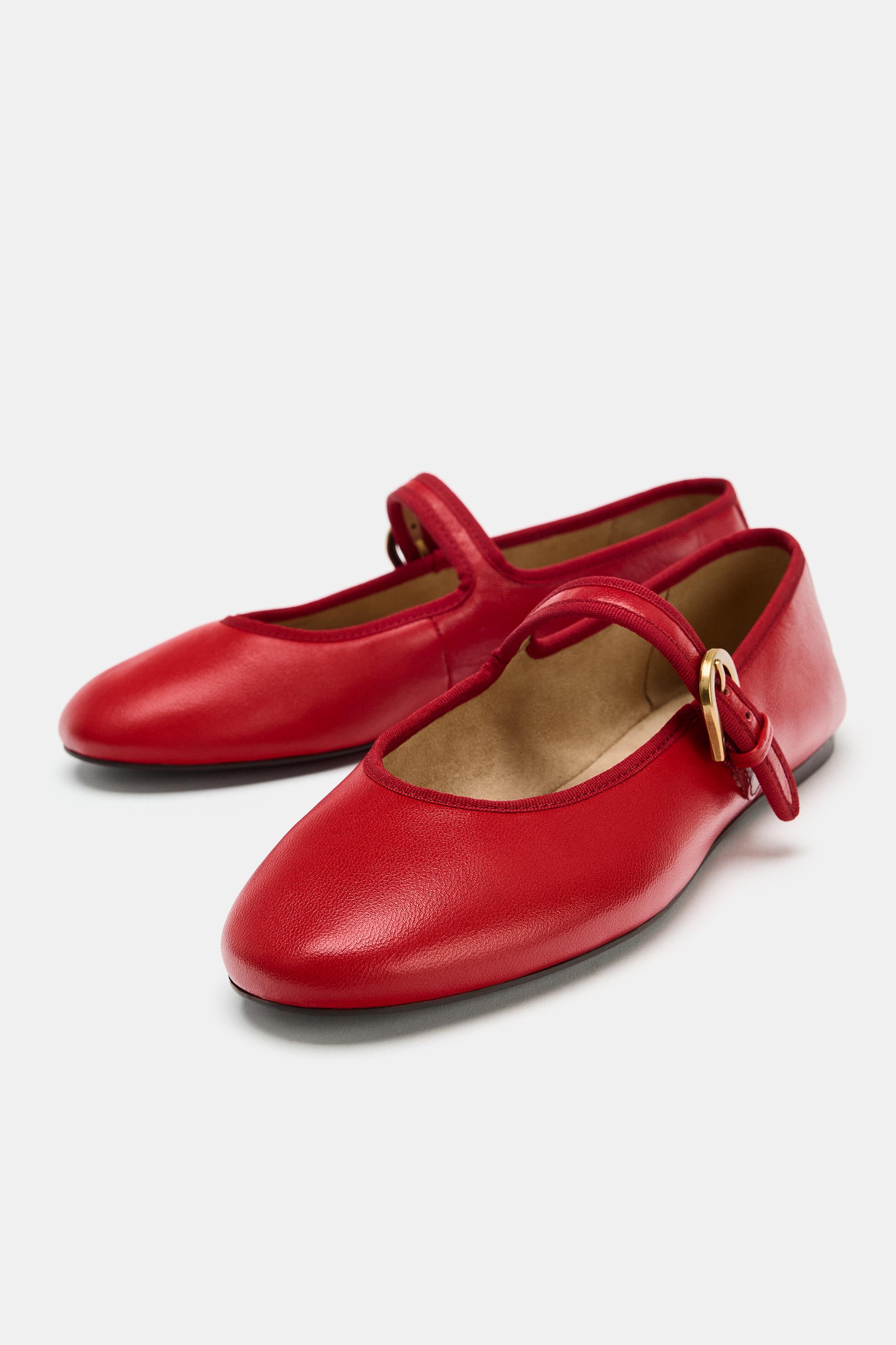 FLAT LEATHER BALLET FLATS
